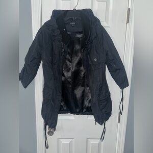 Bebe Black Hooded Jacket